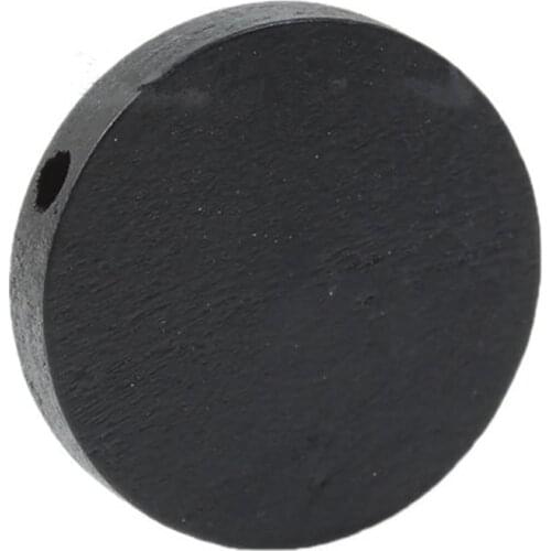 8Seasons Wood Spacer Beads Flat Round Black Color DIY Making Bracelets Jewelry Gifts About 25mm Dia, Hole: Approx 2.3mm, 50 PCs