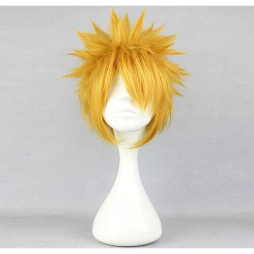 Anime Naruto Uzumaki Short Orange Bleach Ichigo Kurosaki Heat Resistant Cosplay Costume Wig