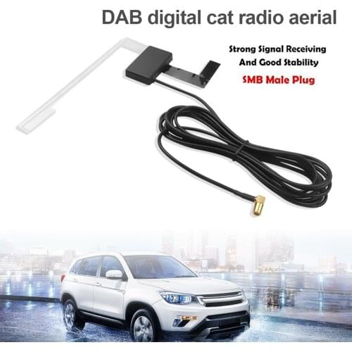 Kebidumei Car Digital DAB / DAB SMB Antenna for Radio TV Receiver Box Digital Auto Radio Aerial Antenna Cable