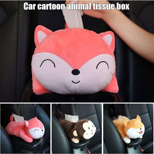 Car Tissue Holder Cute Cartoon Paper Napkin Box Baby Wipes Wipes Container Napkin Tissue Paper Box Cover M8617