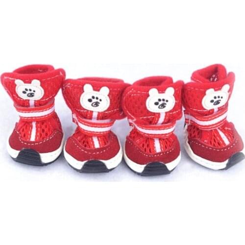 Free shipping 4 pcs/set cat and dog shoes puppy shoes sport pattern pet boots winter pet dog boots pattern