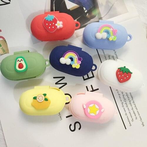 For Samsung Galaxy buds / buds Plus / buds + case Cute Cartoon Avocado / flower / funny Fruit Earphone Cover Galaxy buds case