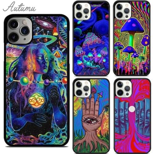 Hippy Hippie Psychedelic Art Phone Case for iPhone 11 12 Pro Max mini X XR XS SE 2020 5 6S 7 8 Plus Galaxy S8 S9 S10 Cover shell