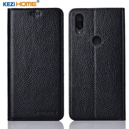 For Xiaomi Play case KEZiHOME Litchi Genuine Leather Flip Stand Leather Cover capa For Xiaomi Play Phone cases