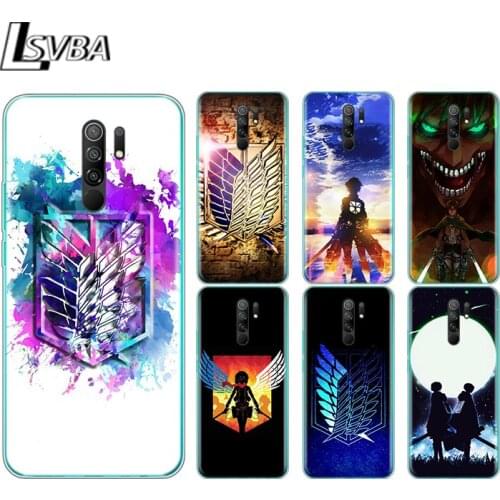 Anime Attack On Titan Silicone Cover For Xiaomi Redmi Note 9 9A 9AT 9C 9S Pro Max 9T 8T 8 7 6 5 Pro 5A 4X 4 Phone Case