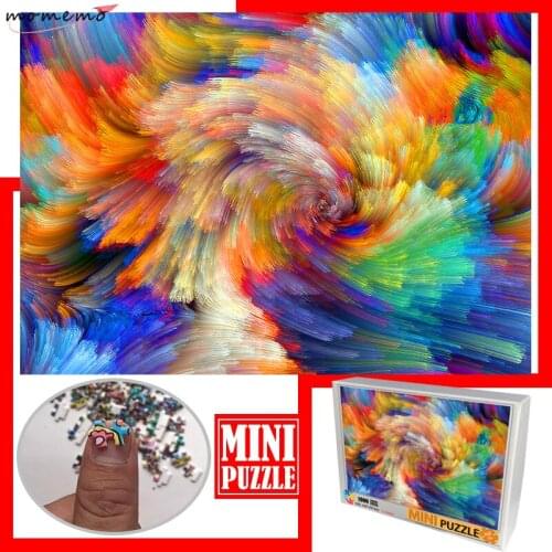 MOMEMO Color 1000 Pieces Puzzle Paper Jigsaw Puzzle for Adults DIY Assembling Puzzles Toys Mini Hell Difficult Puzzles 42*29.7cm