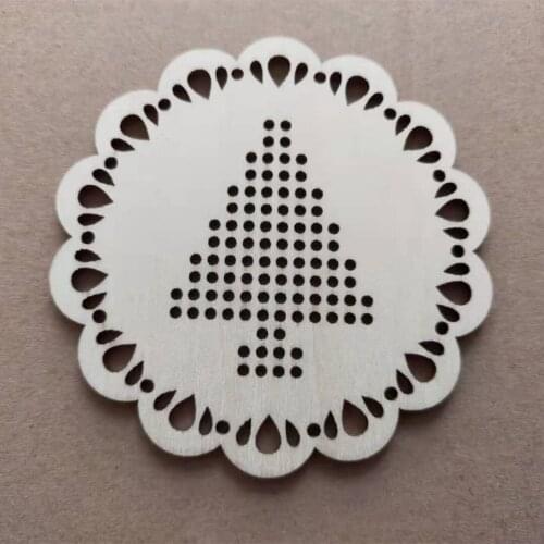DIY Christmas Tree Laser Cut Out Wooden Cross Stitch Kits