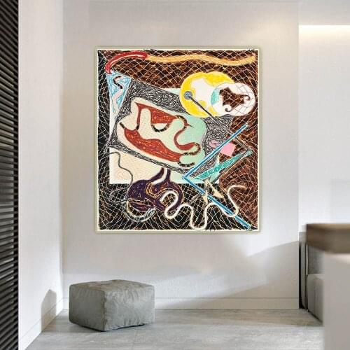 Frank Stella《Shards III》Canvas Art Oil Painting Minimalism Artwork Poster Picture Backdrop Wall Hanging Decor Home Decoration