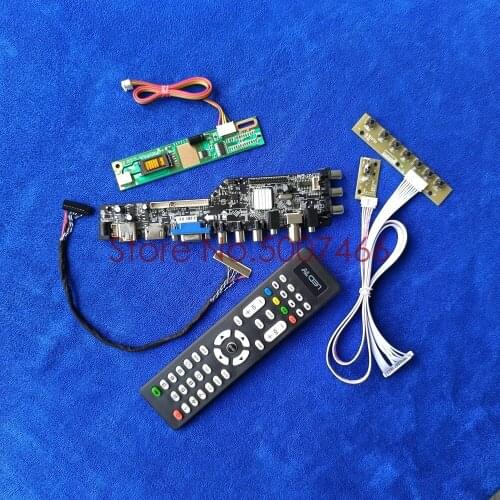 Matrix LCD drive board kit USB VGA AV for B154SW01/N154Z1/N154Z3/QD15AL01/QD15AL02 1CCFL 1680*1050 digital DVB 30 Pin LVDS