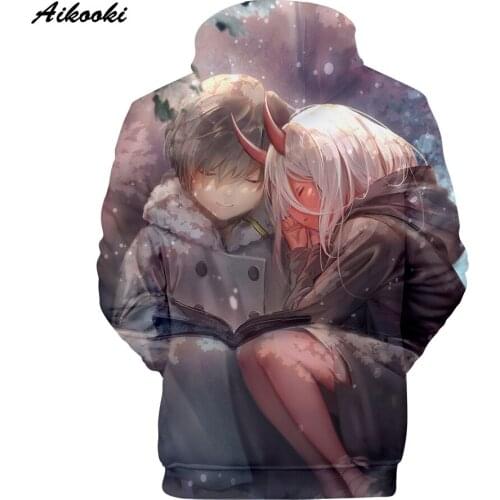 Trendy Popular Darling In The Franxx 3D Print Hoodie Boys/girls Hooded Sweatshirts Neutral Street Clothes Anime 3D Hoodies Tops