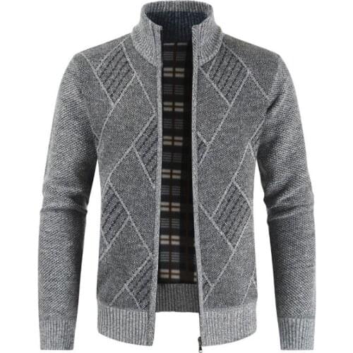 New Thick Cashmere Knitted Mens Sweaters Cardigan Autumn winter Zipper Knitting Sweater For Men Fashion Warm Male Cardigans 3XL