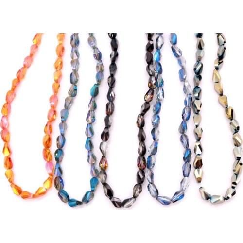 New Arrival 140pcs/lot Irregular Water Droplet Shape Crystal Beads 9x6mm Cut Sector Fashion Jewelry DIY Making Earring Beads