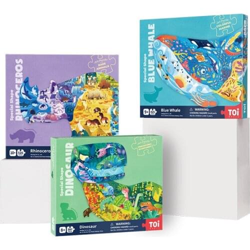 2021 New design puzzle Intellectual Game Adults Kids Gifts Early Education Toy Dinosaur Whale Rhinoceros Children jigsaw Puzzles