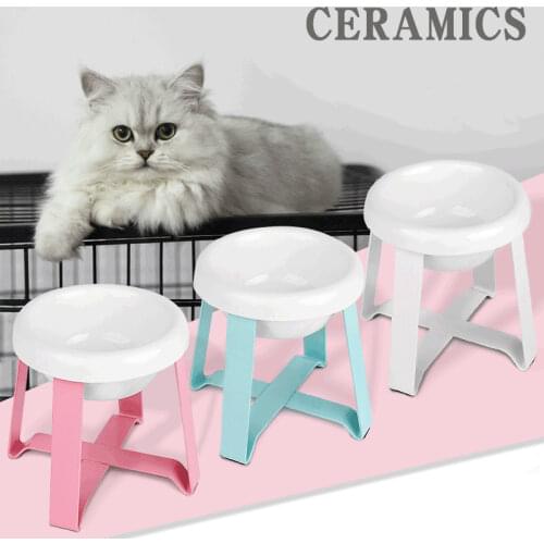 Stainless Steel Food Water Stand Elevated Raised Pet Dog Puppy Feeder Bowl Protection Cervical