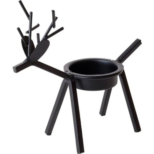 Reindeer Tealight Candle Holders Metal Candlestick Tea Light Stands Holder Ornaments Christmas Gift Party Craft For Home Decor