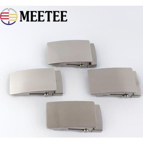 Meetee 1pc 36mm/39mm Stainless Steel Roller Toothless Men Belt Buckle Automatic Buckles Head DIY Casual Fashion Belts Accessory