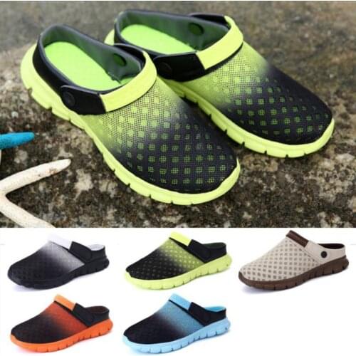 2021 Summer Beach Sandals Men And Women Clogs Shoes Beach Slippers Mesh Breathable Men Slippers Sandals Couple Zapatos Hombre
