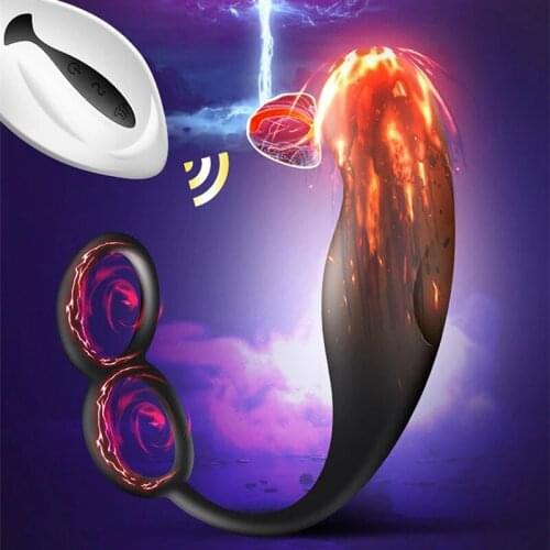 Sex Shop Prostate Massage Vibrator Anal Plug Silicone Waterproof Massager Stimulator Butt Delay Ejaculation Ring Toy For Men