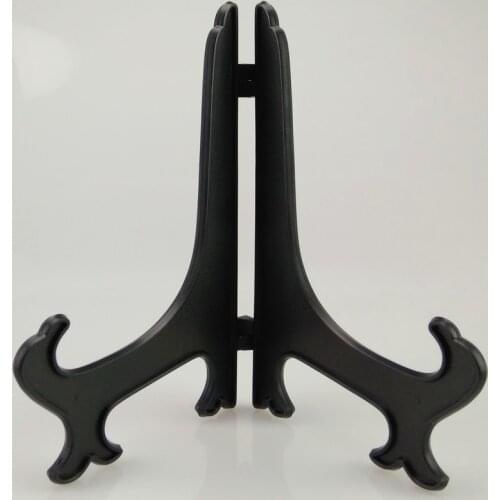 2Pcs Foldable Plastic Black Display Stand Plate Book Photo Frame Holder Easel Table Storage Racks 3 "5" 7 "9" Home Decoration