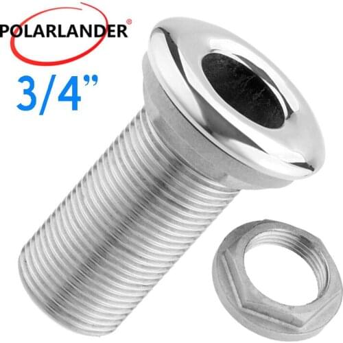 Water Drain Hose Barb 316 Stainless Steel 3/4" Thru Hull Fitting Drain Pipe Tube Connector Hardware Accessories For Marine Boat