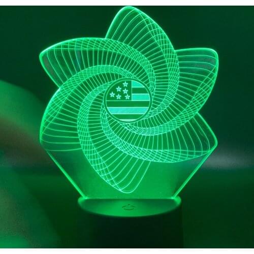 Led Night Light American storm flag Light for Bedroom Unique Night Light battery Decoration Children Gift 3D Lamp Nightlight Led