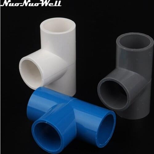 2pcs PVC Inner diameter 25mm Tee Connector 3/4" 3 Way Connector Garden Irrigation Water Pipe Adapter Aquarium Fittings