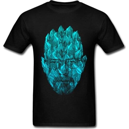 Awesome Men T Shirt Blue Meth Crystal Heisenberg Hip Hop Mens Summer T-shirt 2019 Brand New Character Breaking Bad Streetwear