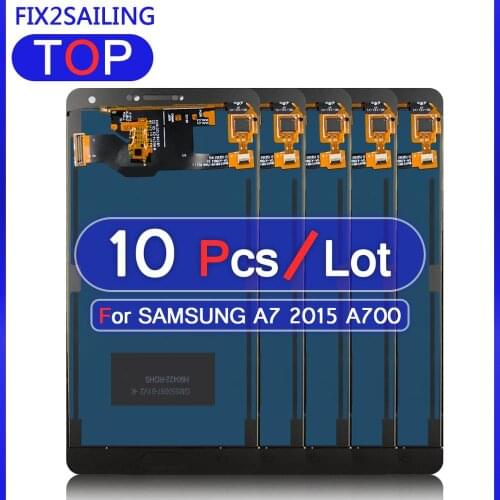 10Pcs For Samsung Galaxy A7 2015 A700 A7000 A700H A700F A700FD Super TFT LCD Display 100% Tested Working Touch Screen Assembly