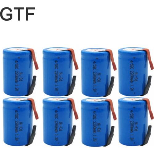 1-20pcs 4/5 Sub C 2200mAh 1.2V Ni-Cd SC Sub C Rechargeable Battery with Welding Tab For Shaves Emergency Lighting Radio Batteria