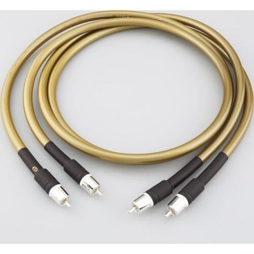 1pair Cardas hifi rca jack cable High Quality OFC pure copper plated silver 2RCA to2 RCA Audio Cable Line Wire