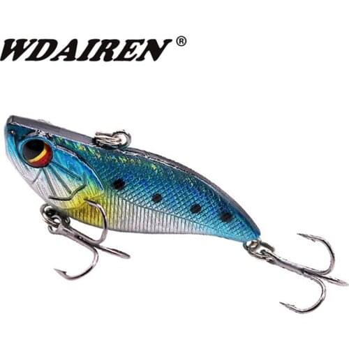 1PCS 60mm 14g Sinking VIB Fishing Lure Lipless Crankbait Artificial Hard Bait All Depth Vibration for Pike Bass Fishing Tackle