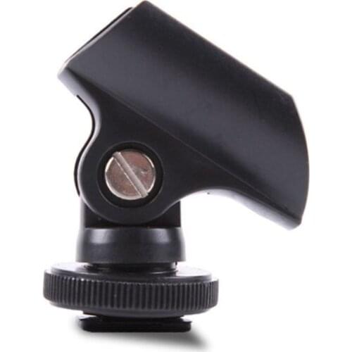 1 PC Microphone Clip Stand 19mm Plastic Mic Microphone Holder Clip with Hot Shoe For DSLR Camera