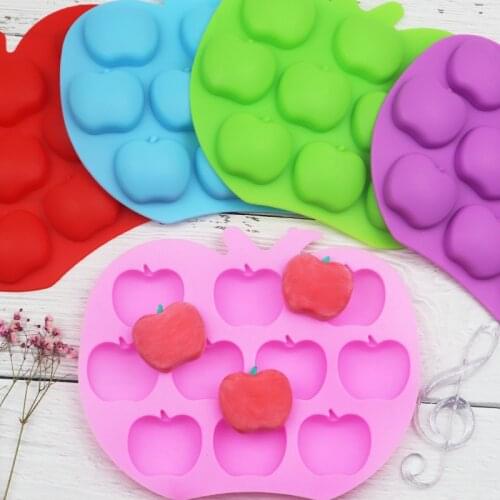 10-hole creative fruit shape jelly pudding mold Silicone chocolate, ice tray, soap aromatherapy mold DIY baking Cake decorating