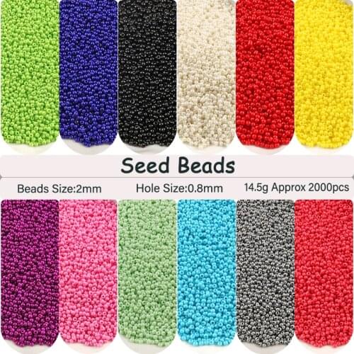 2 mm Charm Austria Opaque Round Loose Spacer Glass Seed Beads DIY Bracelet Necklace Beads For Jewelry Making Decor Accessories