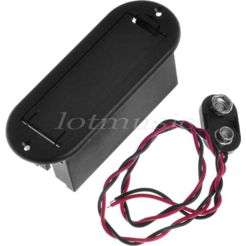 2Pcs Belcat (ROHS) 9V Battery Case Box Pickup Ellipse -Battery buckle included For Guitar Bass Replacement