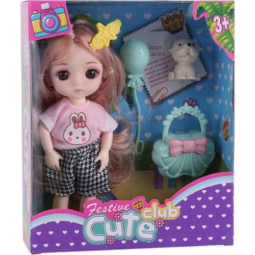 3pcs Set BJD Doll Gift Box Set 16cm Play House Accessories Girl Toy Birthday Gift