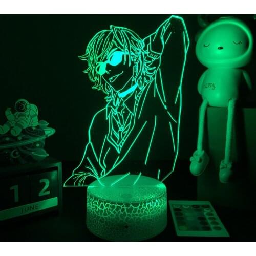 Anime 3d Lamp Yarichin Bitch Club Night Light Yuri Ayato Figure for Boys Bedroom Decor Cool Birthday Gift 3d Illusion BL Anime