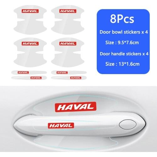 4Pcs Invisible Car Door Bowl Handle Protector Stickers For Haval H1 H2S M6 H3 H4 H5 H6 H7 H8 F5 F7X H2 F7 H9 H6-Coupe First-love