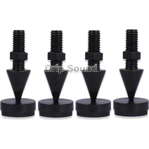 4PCS M8x42 Speaker Spike Amplifier Shockproof Isolation Stand Feet Cone Base Pads