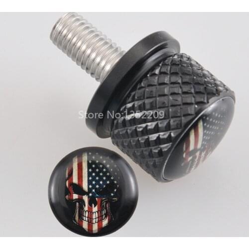 8mm Black Skull Quick Release Rear Seat Bolt Screw Fits For Indian Scout All Models New