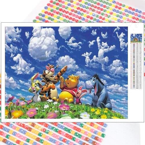 5D Diamond Painting Disney Cartoon New Arrivals "Winnie The Pooh" Full Drill Art DIY Children Gifts Mosaic Kit Living Room Decor