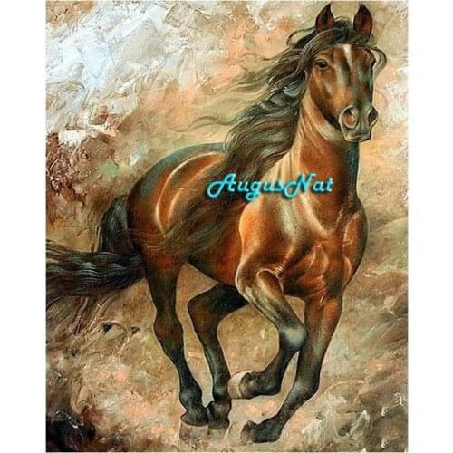 Horse diamond painting cross stitch scenery wall art animal home decor diamond dotz picture diamond embroidery stickers craft