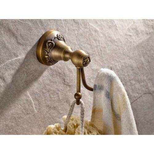 Antique Brass Clothes Hooks Wall Mounted Towel Hooks clothes hook Bathroom Accessories Robe Hooks zba431