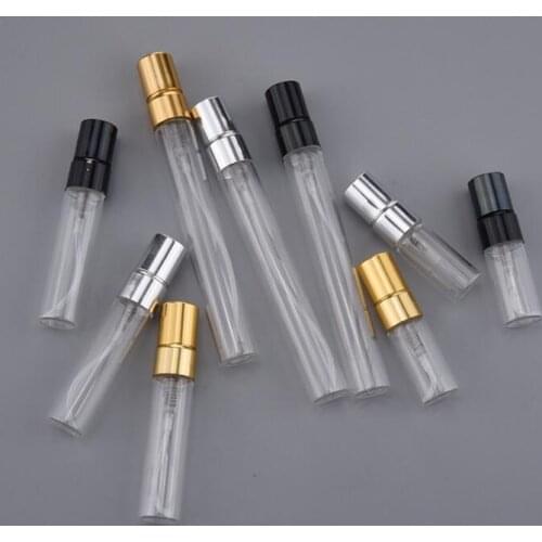 Travel Portable 3ML 5ML 10ML Glass Refillable Perfume Bottle With Aluminum Atomizer Empty Case LX7375
