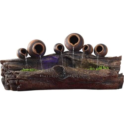 European pastoral style clay pots and flowing water decorations, garden landscaping water fountains,garden decorations fountains