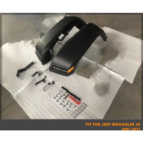 Good Quality ABS Car Wheel Eyebrow Arc Ring Fender Wheel Arch Fit For Jeep Wrangler JK Turn To JL Style 2007-2017