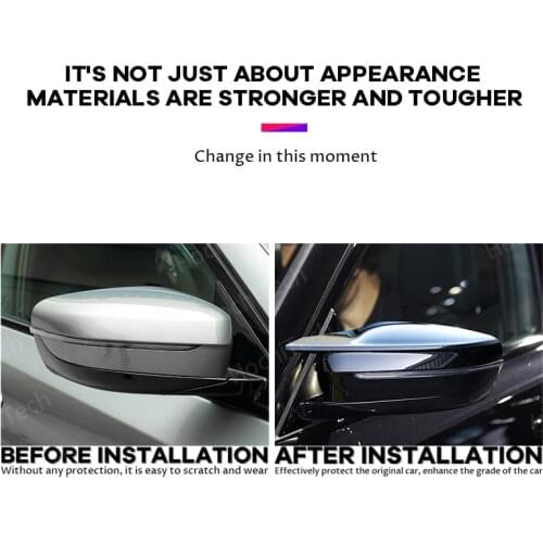Bright Black Side Wing Rearview Mirror cover caps for BMW 7 series G11 G12 730d 740e 740Li 750Li 2016-2022 M4 style LHD RHD