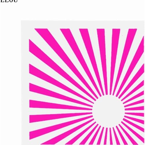 Hote Sale The suns rays scrapbook stencils spray plastic mold shield DIY cake hollow Embellishment printing lace ruler