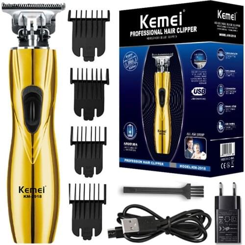 Kemei 2918 Pro electirc finishing edge lining lithium Ion hair trimmer men powerful beard hair clipper machine hair cutting tool