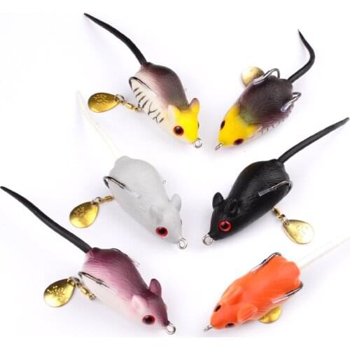 1Pcs/lot 3D Eyes Soft Mouse Bait Fishing Lure 5cm 9g Floating Crankbait Artificial Bait Fishing Tackle Everything for Fishing
